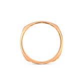 Platinum Rose Gold Square Band